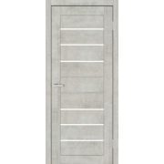 Двері ПВХ Смарт С034 бетон світлий скло сатин