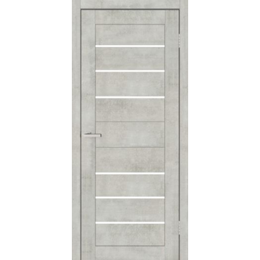 Двері ПВХ Смарт С034 бетон світлий скло сатин