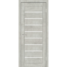 Двері ПВХ Смарт С018 бетон світлий скло сатин