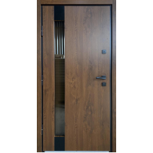 Двері Еталон Крона + скло пакет дуб бронзовий ПВХ-02
