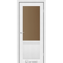 Двері Галант GL-01 Дарумі білий матовий скло бронза