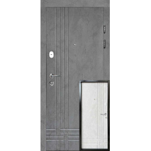 Двері Магда (тип 2.3) модель 127 бетон антрацит / бетон сніжний