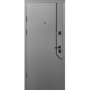 Двері Магда (тип 13) модель 641.1/641.1 титан горизонт / олово супер мат