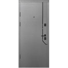 Двері Магда (тип 13) модель 641.1/641.1 титан горизонт / олово супер мат