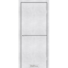 Двері Loft Aluminium антрацит глухі бетон світлий