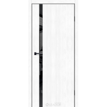 Двері Simpli Loft Deko 03 клен білий + чорне скло